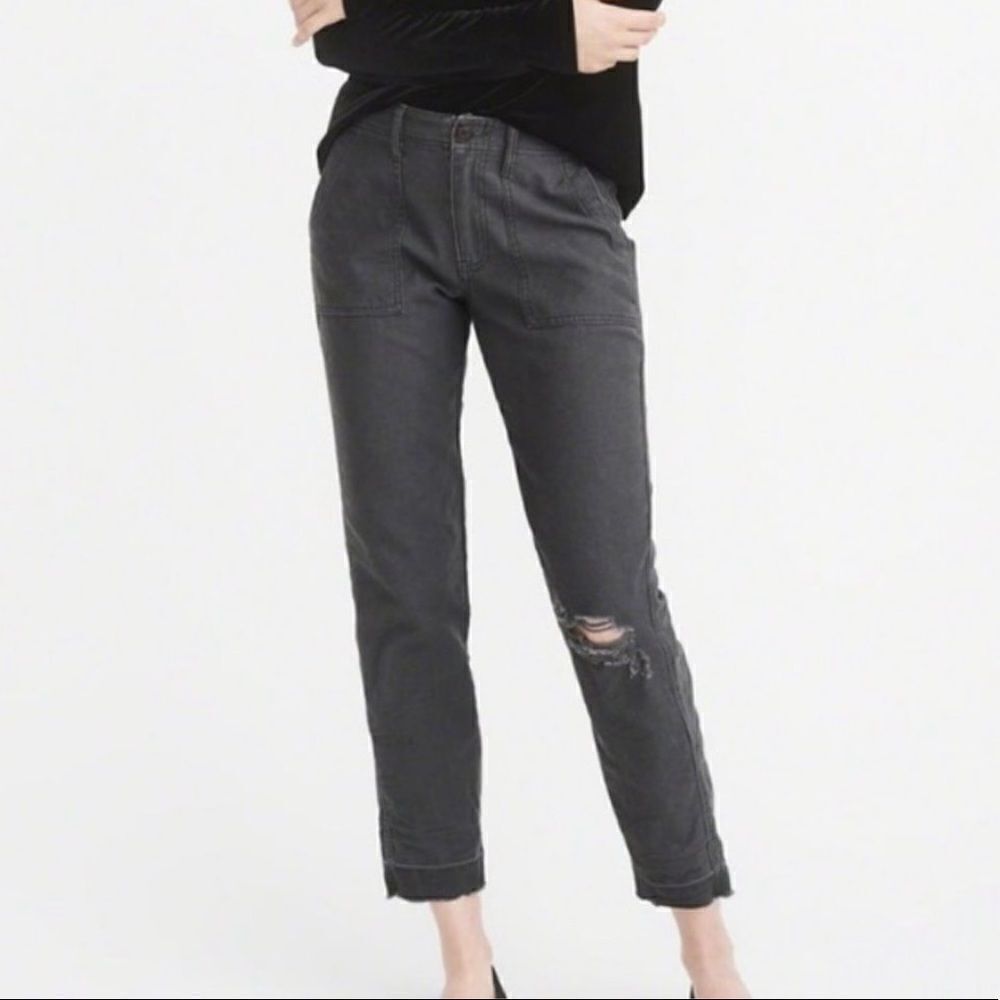 Abercrombie Ames Low Rise Slim Boyfriend Utility Jean